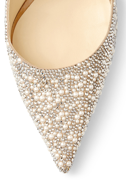Baily 100 Pumps with Crystal and Pearl Embellishment